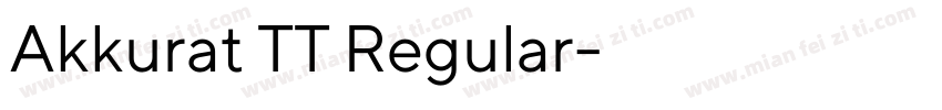 Akkurat TT Regular字体转换